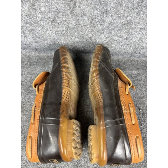 Cabelas Duck Shoes Womens Size 9 Brown Rubber Leather Bean Boot Moc Slip On - Picture 7 of 9